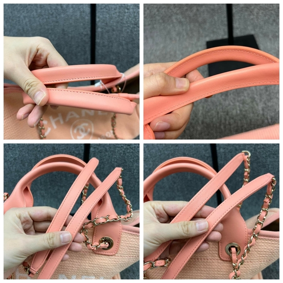 100% Authentic CHANEL DeauVille Cloth Satchel - Picture 10 of 16